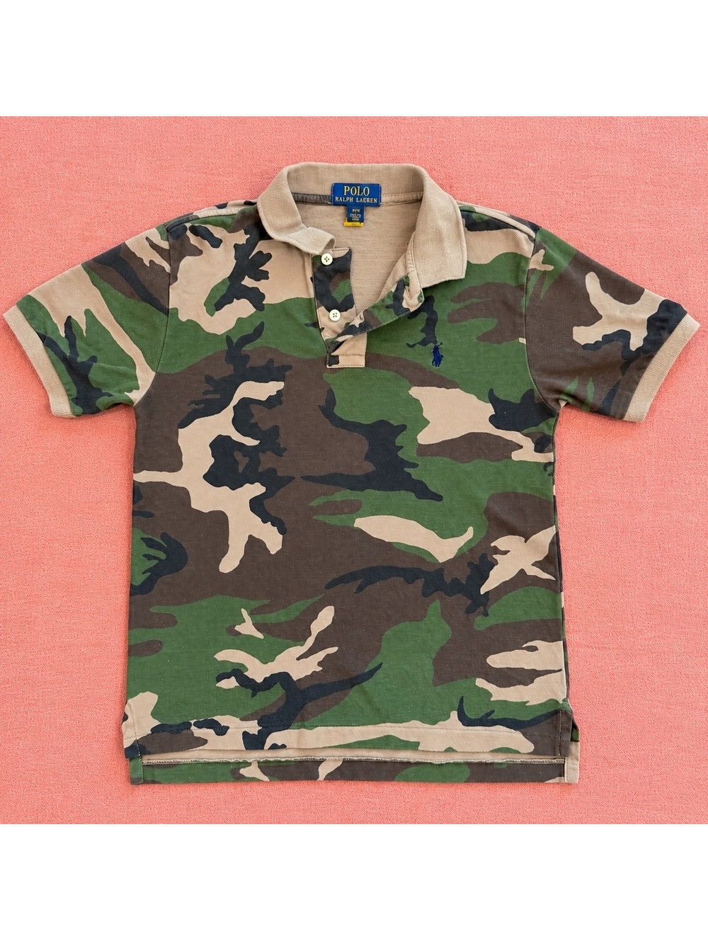 Polo Ralph Lauren Boys Camouflage Cotton Polo Shirt Size M (10-12)